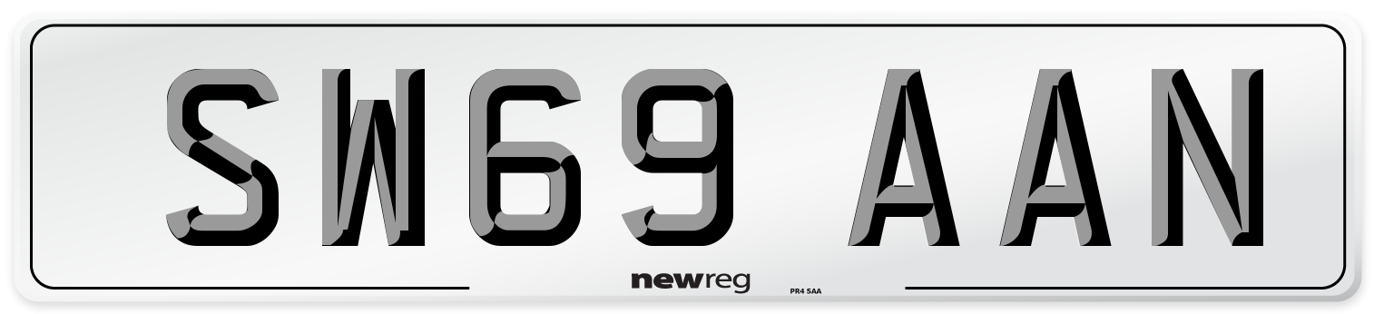 SW69 AAN Number Plate from New Reg